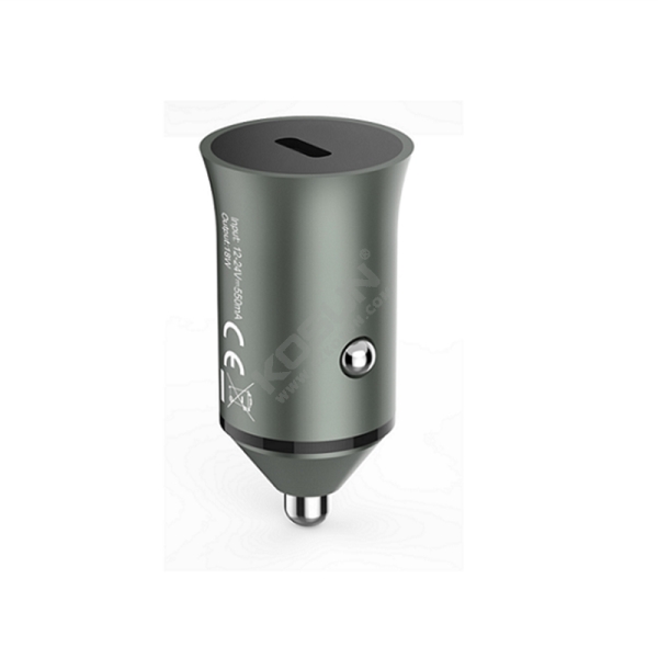 PD18W Single Port Metal Car Charger 